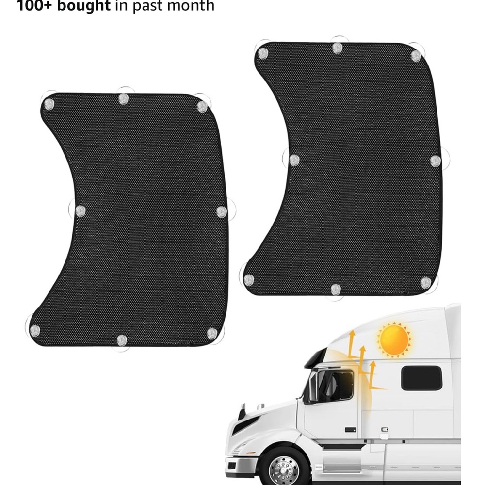 Black Big Truck Window Sun Shades